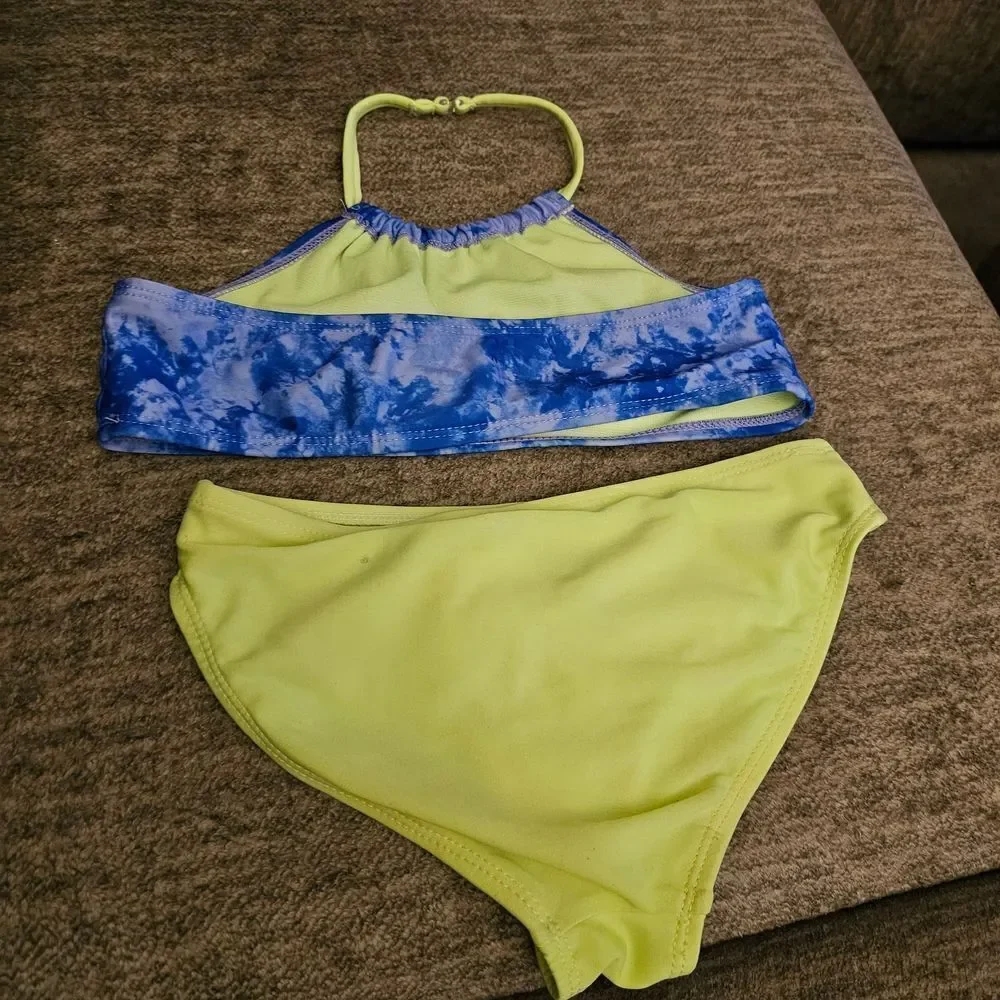 Wonder Nation Blue and Yellow Kids Swim Bikini
